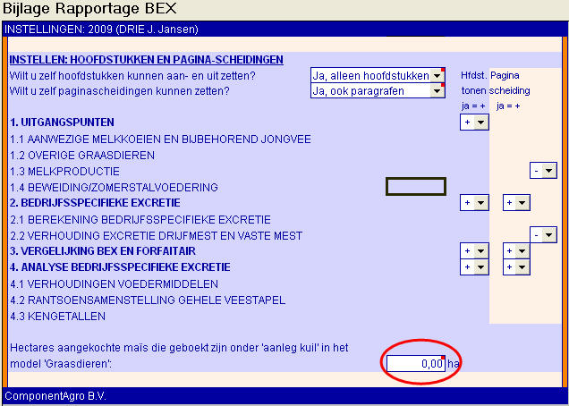 2009.05 Bijlage rapportage BEX