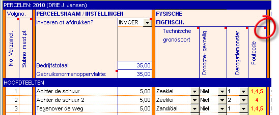 2009.09 Foutmeldingen bij koppelen grondmonsters