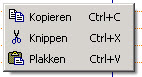 2009.09 Snelmenu bewerken data