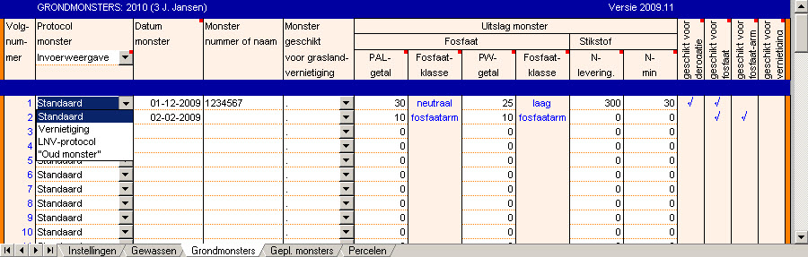 2009.11 Tabblad grondmonsters
