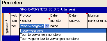2010.11 selectie te vervangen grondmonsters
