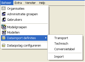 2011.03 Menu inrichten importdefinitie