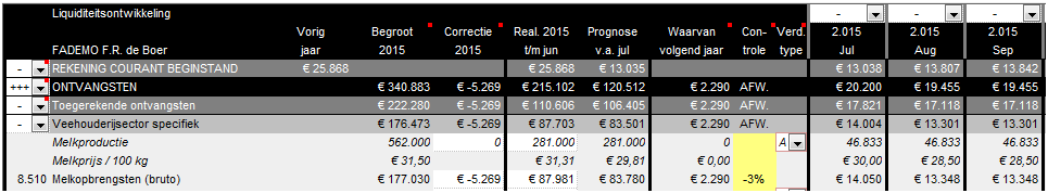 2015.13 Liquiditeit invoer realisatie