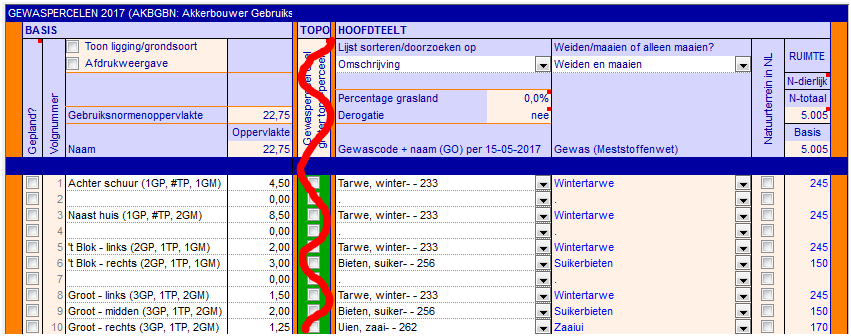2016.09 Percelen zonder grondmonsters