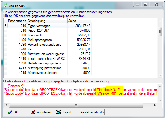 2017_10 Import kolommenbalans controle koppelingen