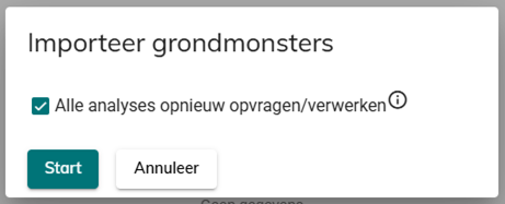 2025.03 CheckAgro - Import grondmonsters dialoog