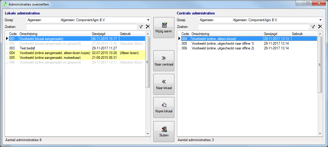 Administraties verplaatsen