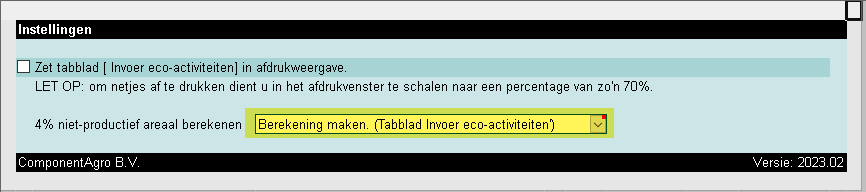 AdviestoolGLB - NPA - instelling