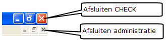 Afsluiten Check en administratie