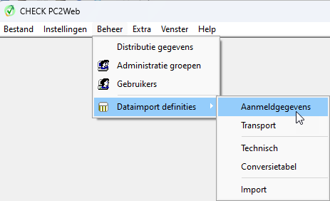 ALG - menukeuze authenticatiedefinities