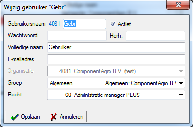 Gebruikers - wijzigen