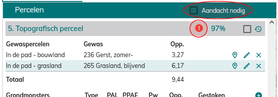 GeoTool2 - CheckAgro koppelinglijstinformatie