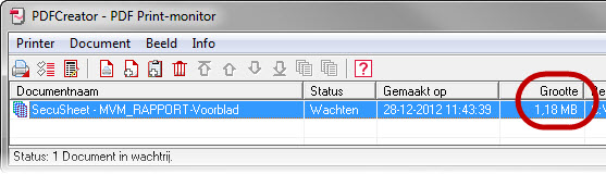 PDF Creator samengevoegde paginas