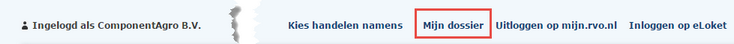 RVO - Mijn dossier